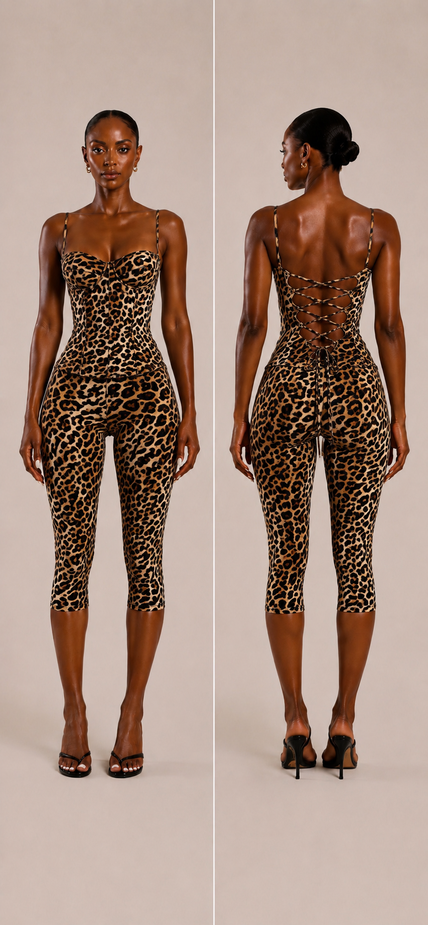 Aurelia — Capri Set · Leopard, front and back